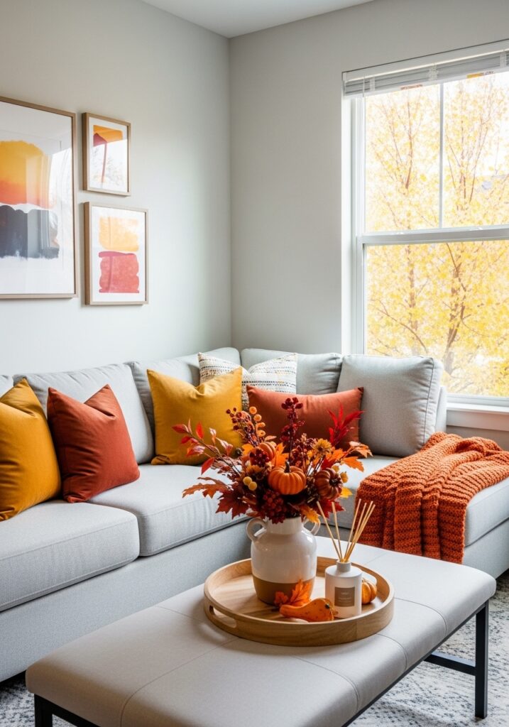 Seasonal accents refreshing apartment decor