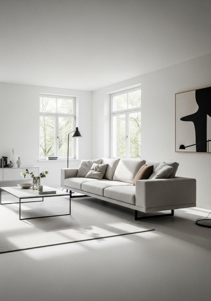  Low-profile contemporary seating in modern living room design 2026