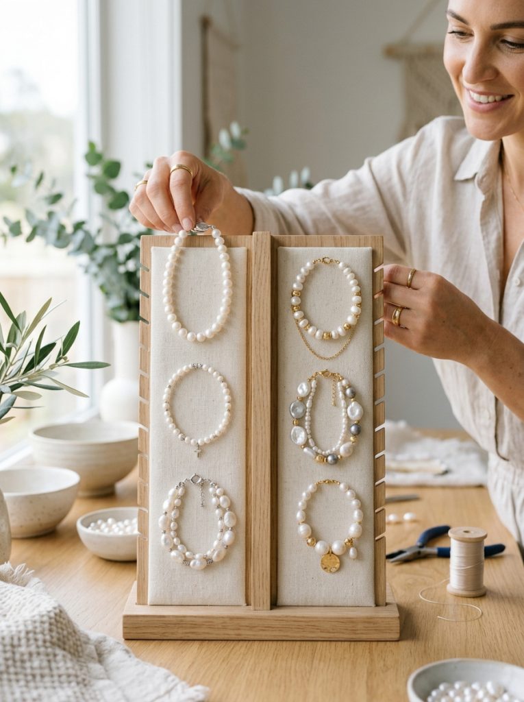 Beautiful elegant pearl bracelet ideas with classic white freshwater pearl and contemporary mixed pearl styles in timeless collection Pin