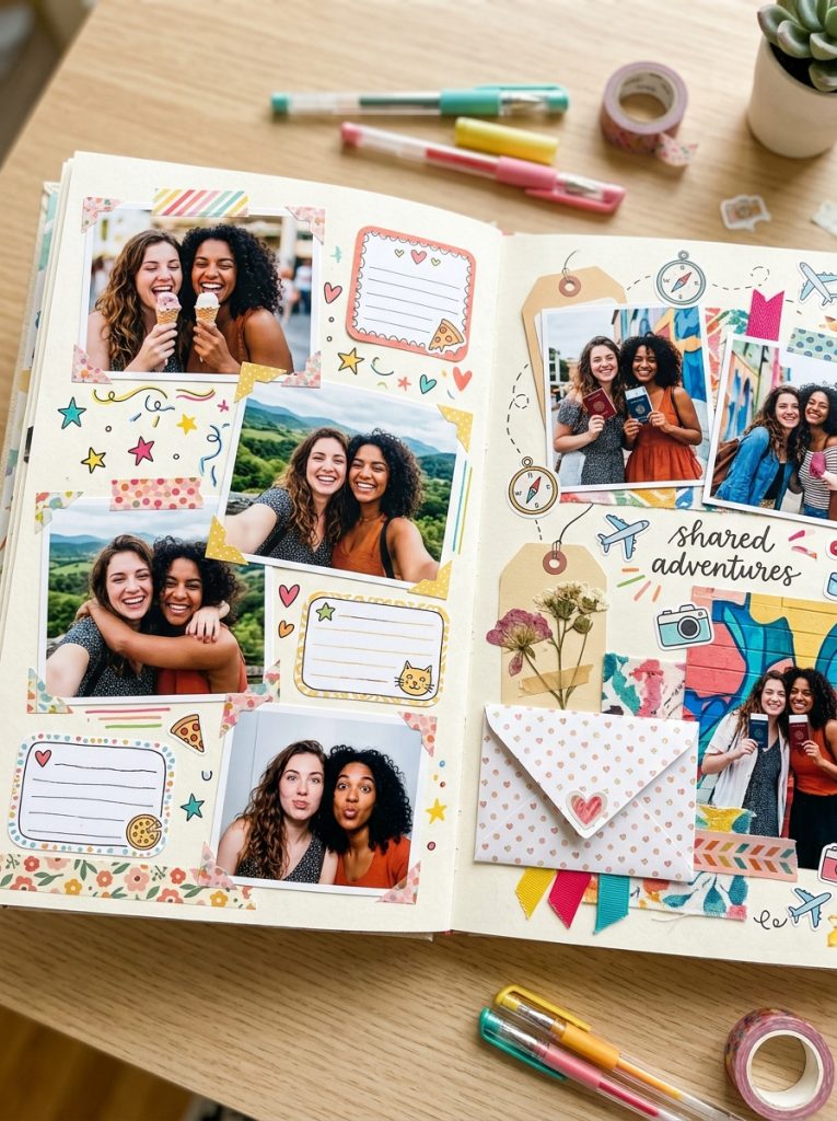  Beautiful bestie friendship scrapbook with best friend photos funny memories inside jokes shared adventures and heartfelt messages 