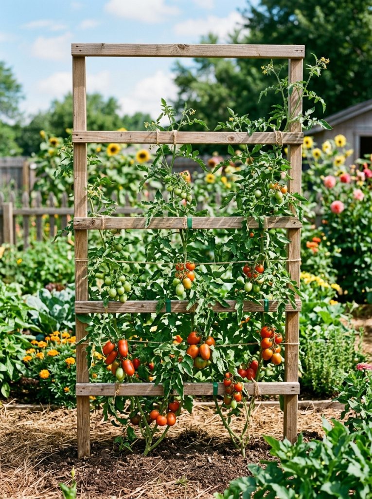  Beautiful pretty tomato trellis combining elegant decorative design with practical support creating gorgeous garden feature with tomatoes