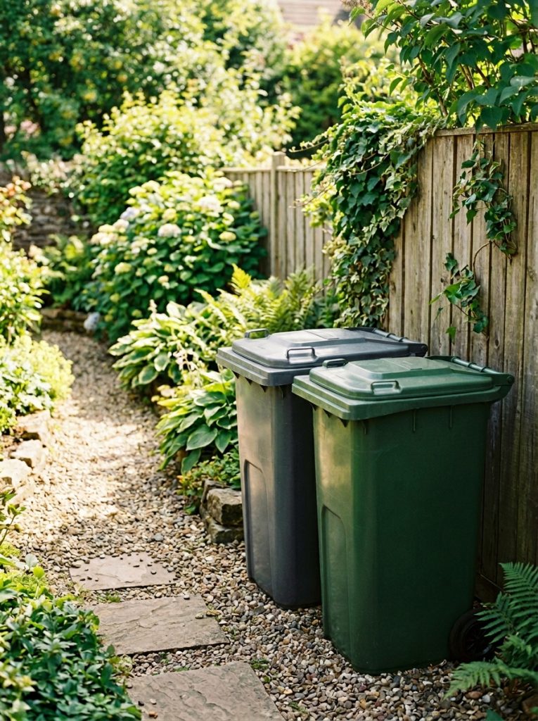 Clean outdoor rubbish bins with tight fitting lids to prevent wasps in yard
