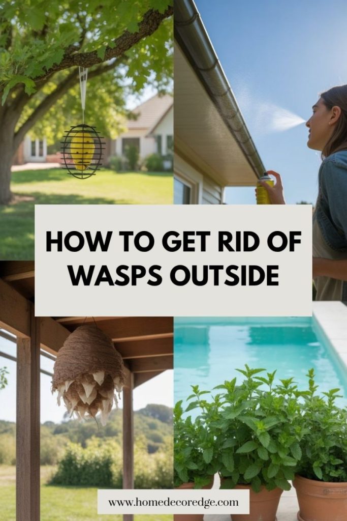 How to get rid of wasps outside house yard and pool with traps and repellents