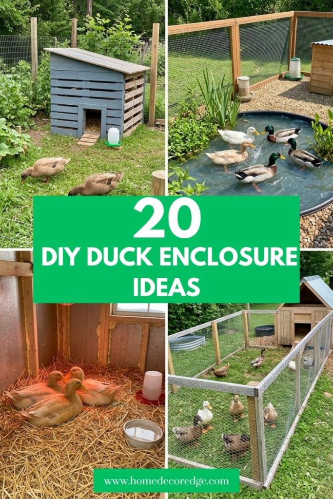 DIY duck enclosure ideas cheap pallet pond winter and easy backyard setups