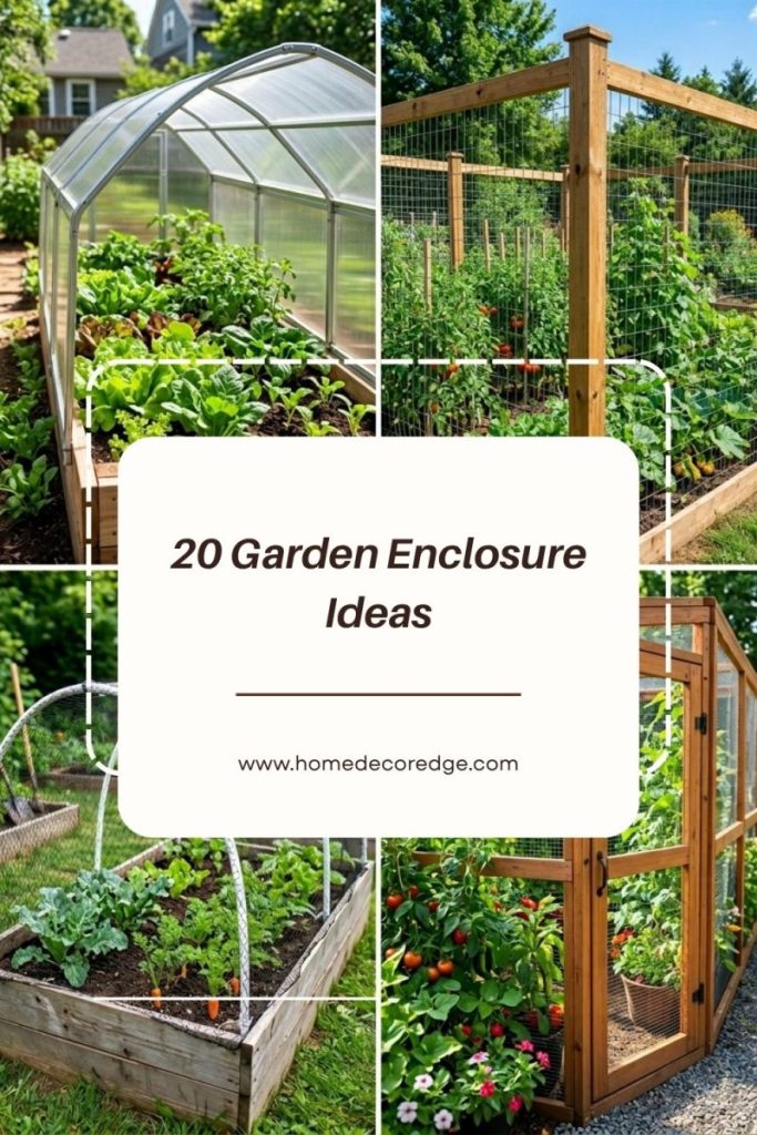 Garden enclosure ideas DIY cheap deer proof raised bed and vegetable garden covers
