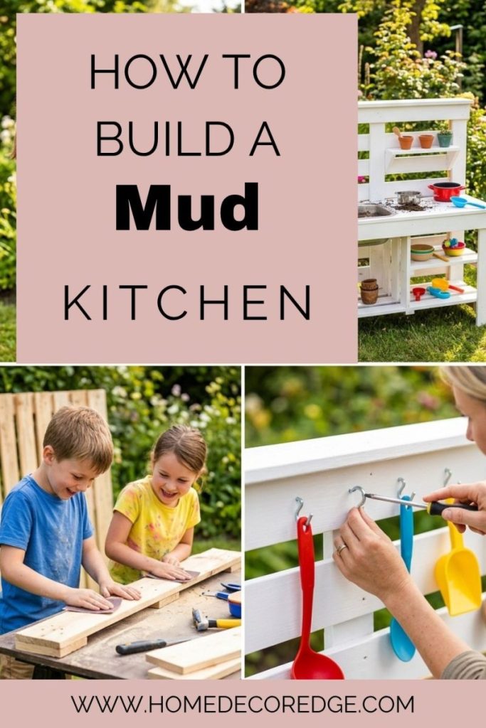 How to build a mud kitchen step by step DIY pallet build with painting and accessories