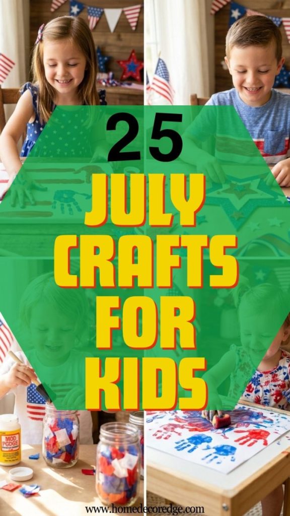 Four july crafts including handprint flag art patriotic foam star tissue paper firework jar and toddler red white blue painted craft