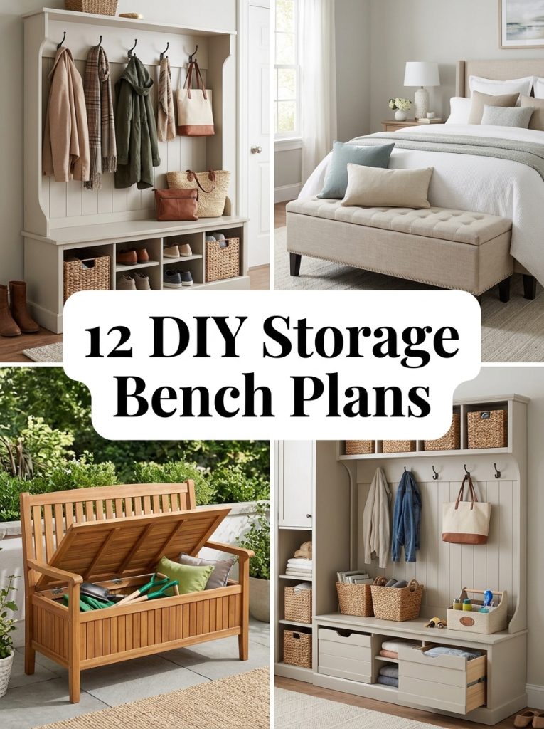 DIY Storage Bench Plans for Every Room in Your Home