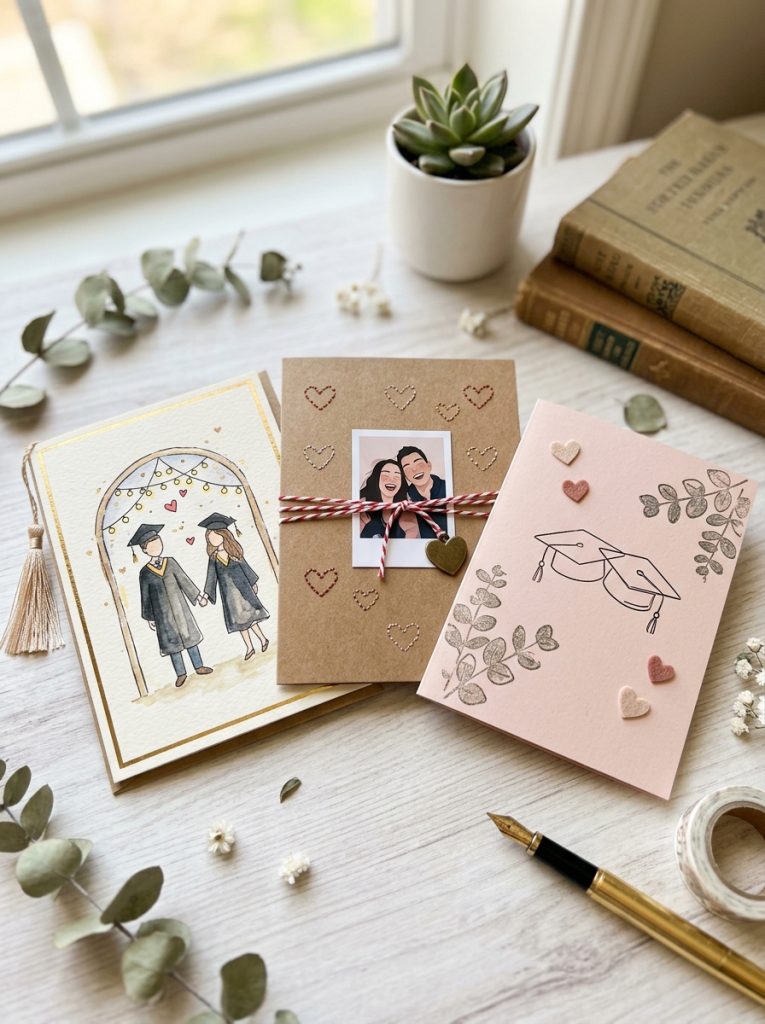 Beautiful romantic boyfriend graduation cards with meaningful couple elements heartfelt messages love themes and personal details displayed
