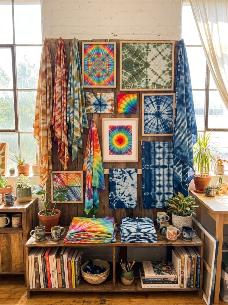 Beautiful variety of tie dye design patterns with geometric organic multicolor and monochromatic pieces in inspiring comprehensive collection