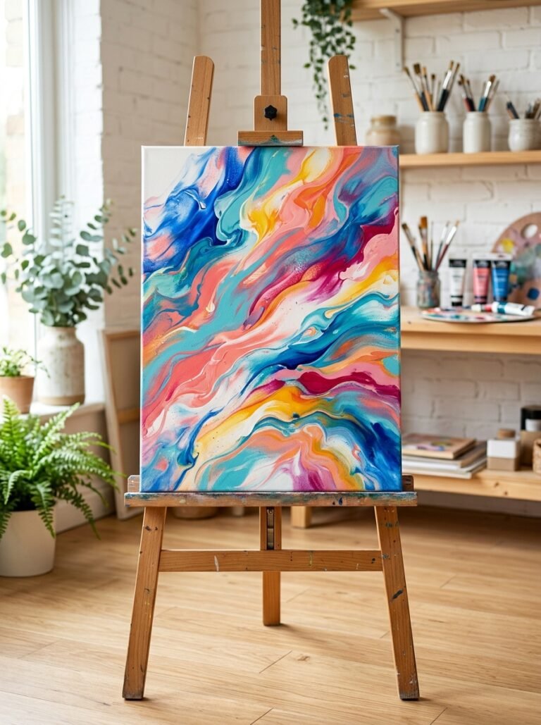 DIY Abstract Canvas Art