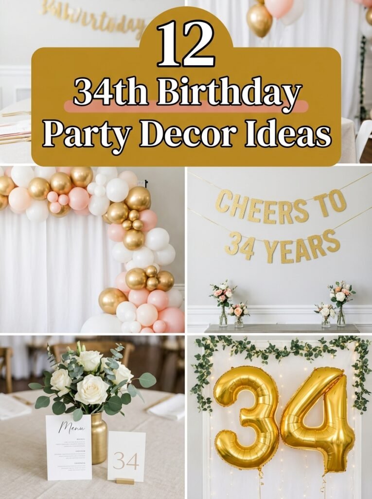 12 34th Birthday Party Decor Ideas