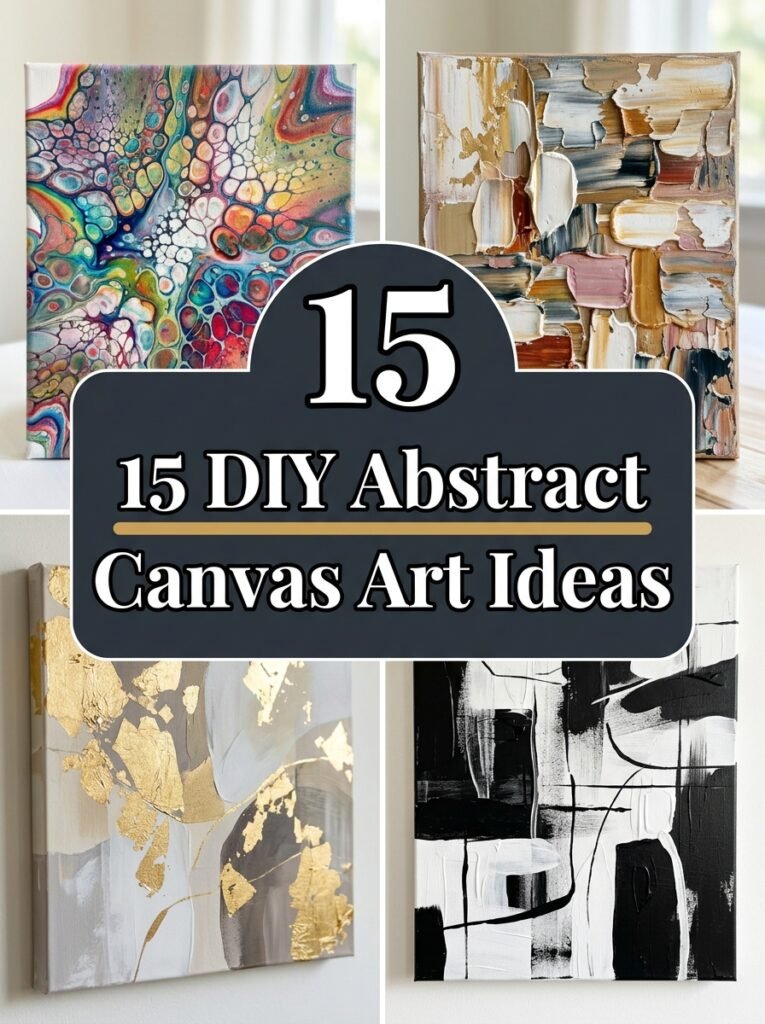 15 DIY Abstract Canvas Art