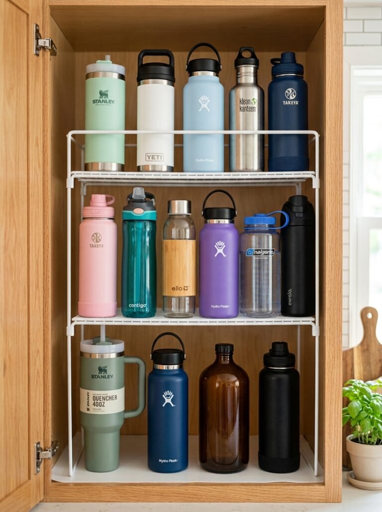Water Bottle Organization Ideas