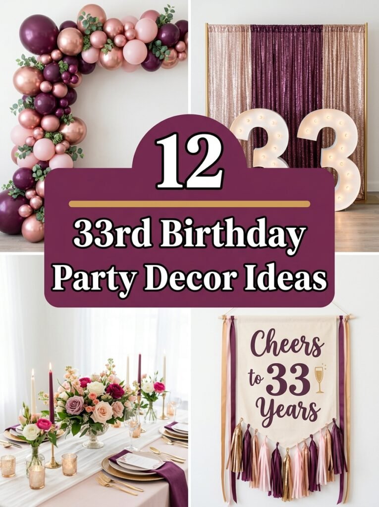 12 33rd Birthday Party Decor Ideas