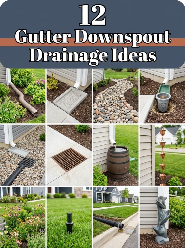12 Gutter Downspout Drainage Ideas