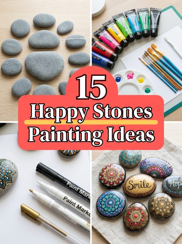15 Happy Stones Painting Ideas