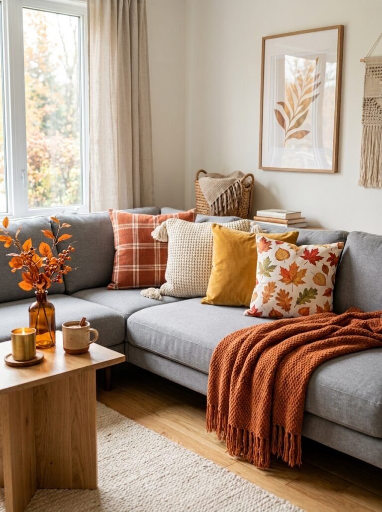 Living Room Fall Decor Ideas