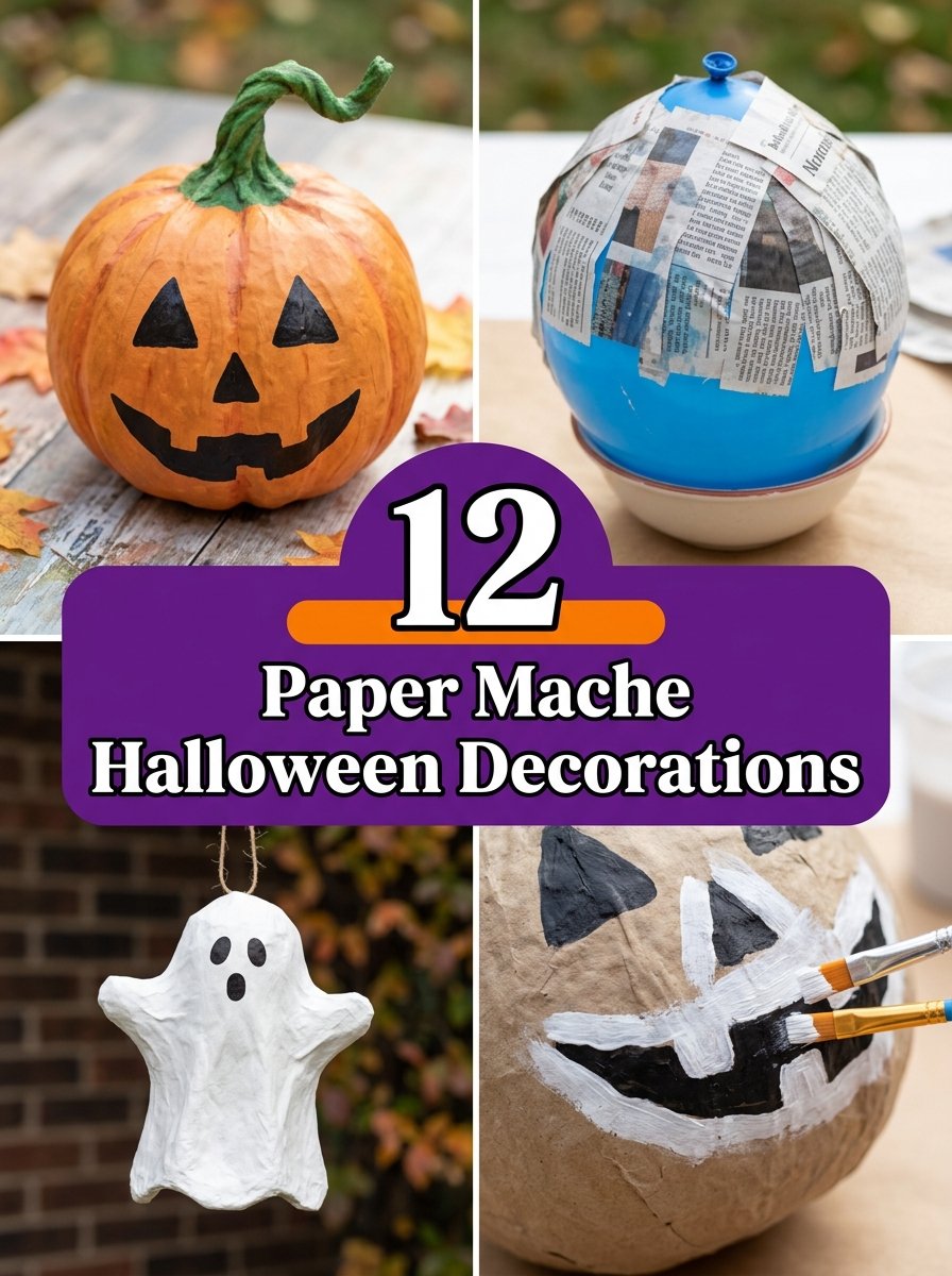 12 Paper Mache Halloween