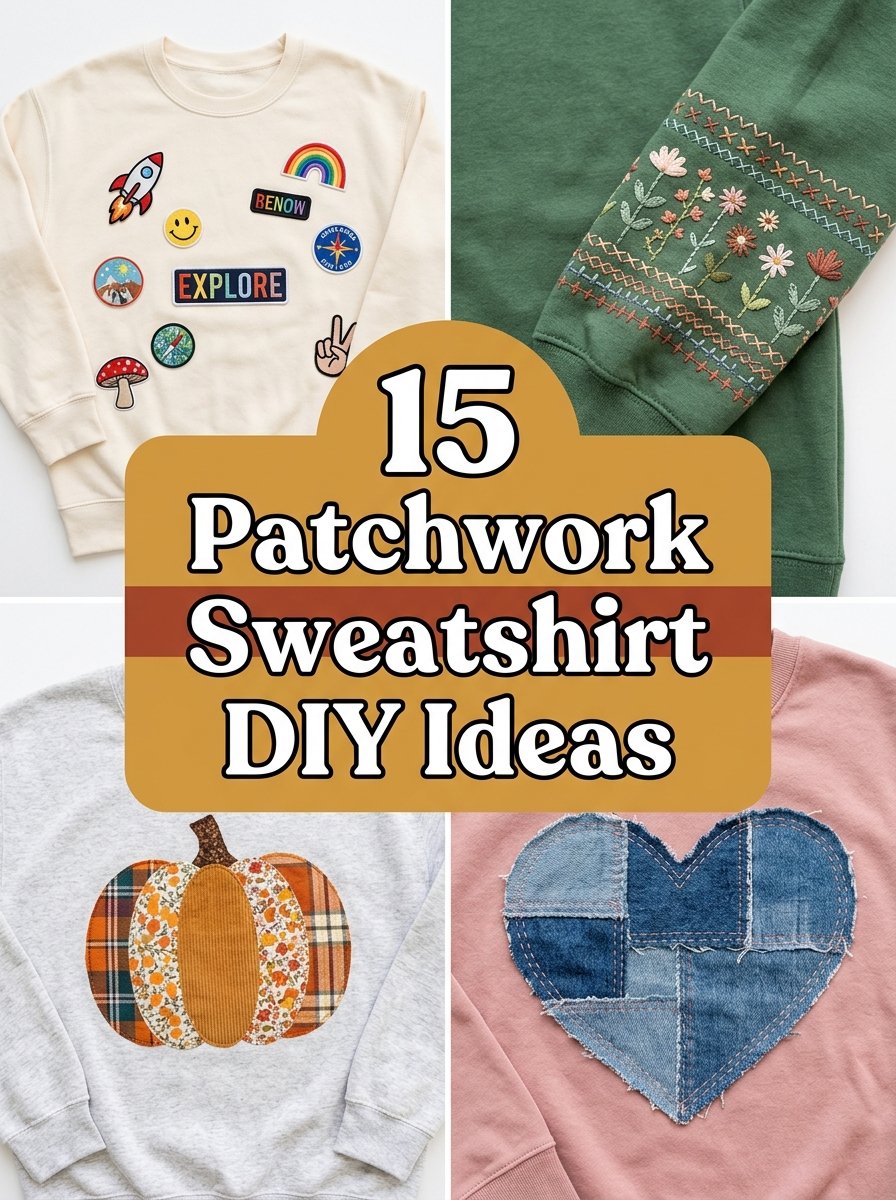 15 Patchwork Sweatshirt DIY