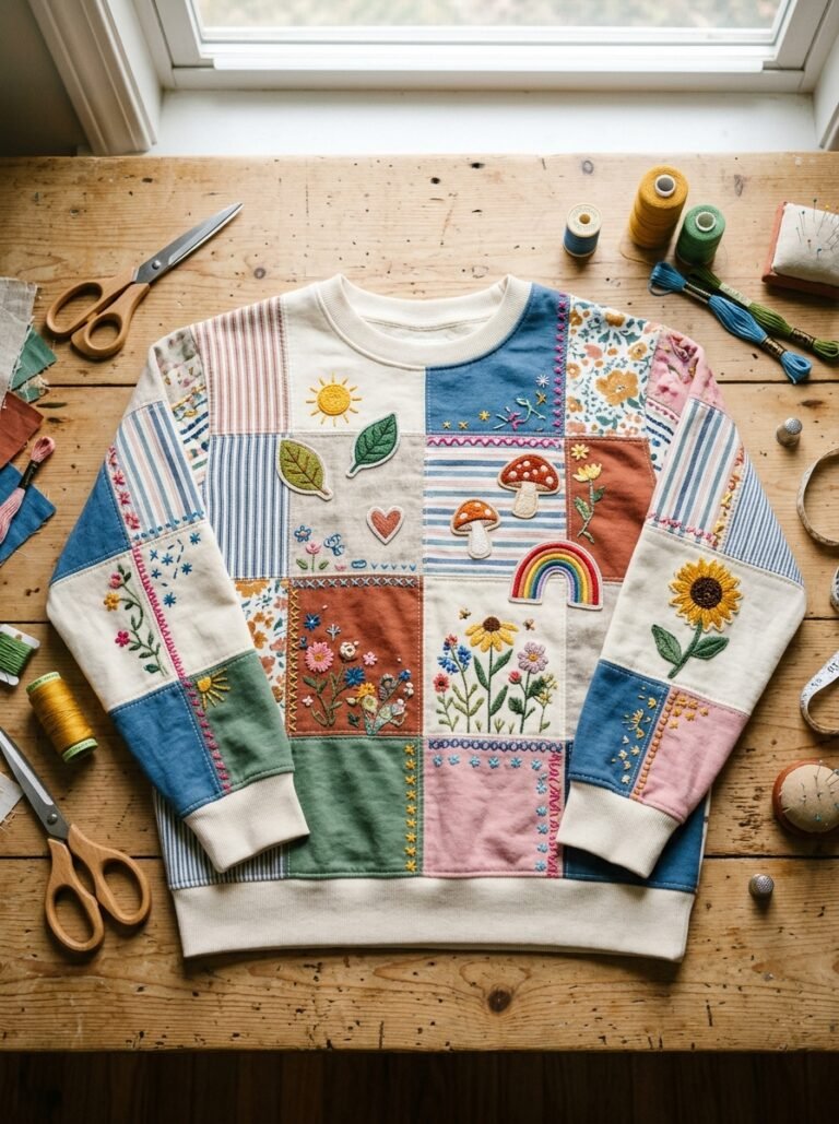 Patchwork Sweatshirt DIY