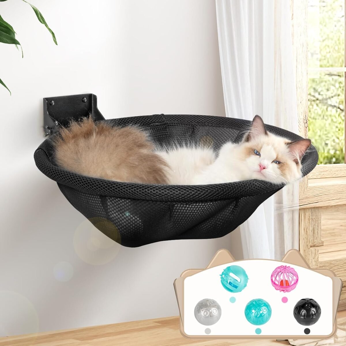 Foldable wall mounted cat hammock for DIY reference