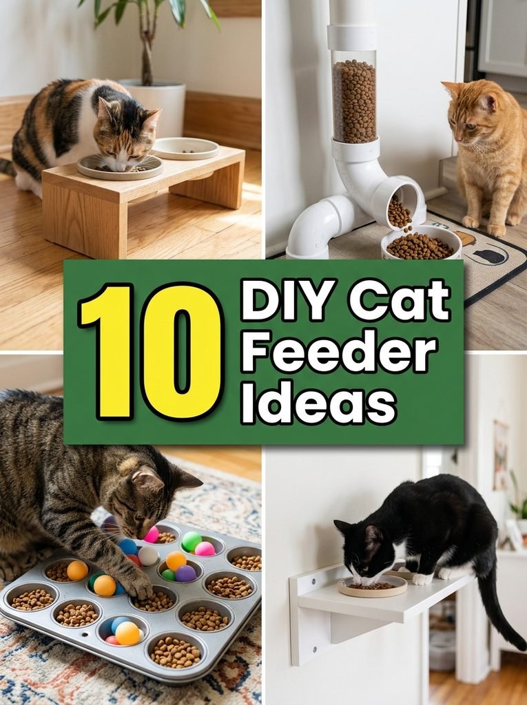 10 DIY Cat Feeder Ideas