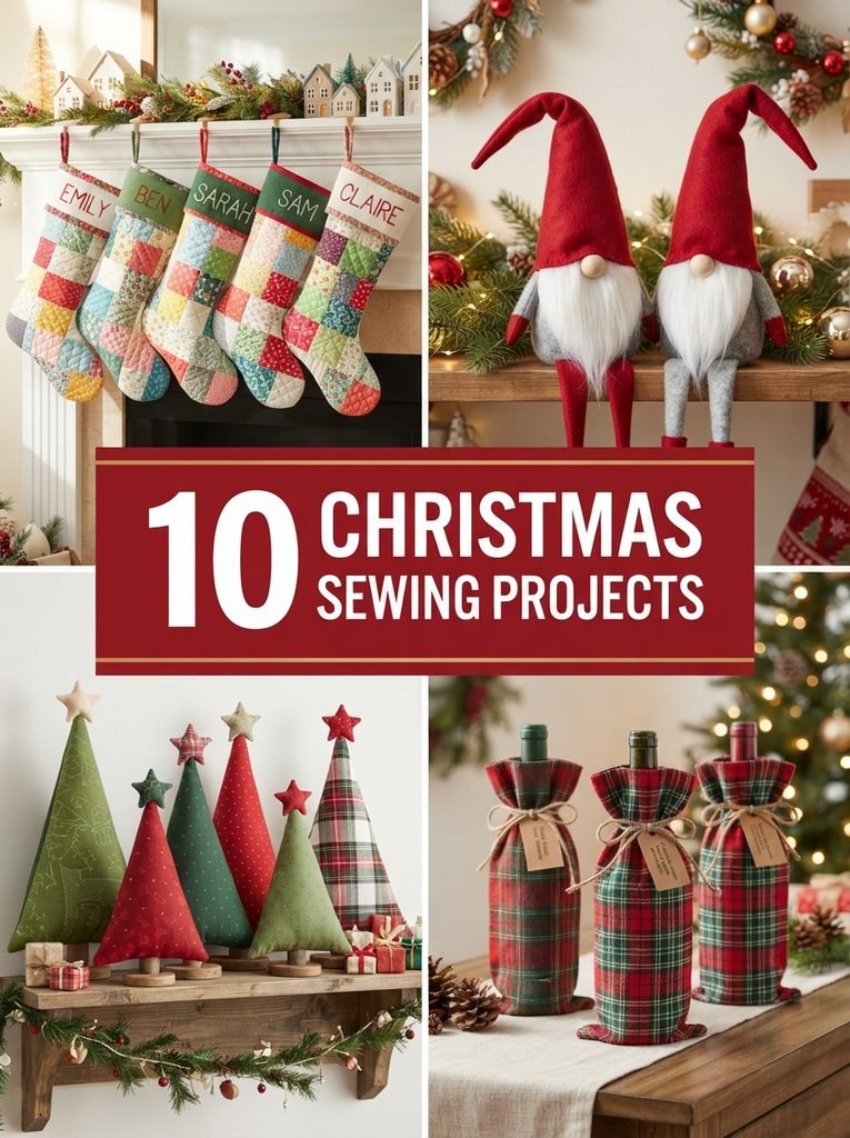 10 Christmas Sewing Projects for Easy Gifts and Decor
