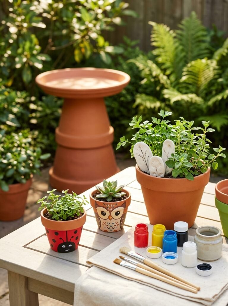 DIY Clay Pot Garden Craft Projects for Kids and Beginners