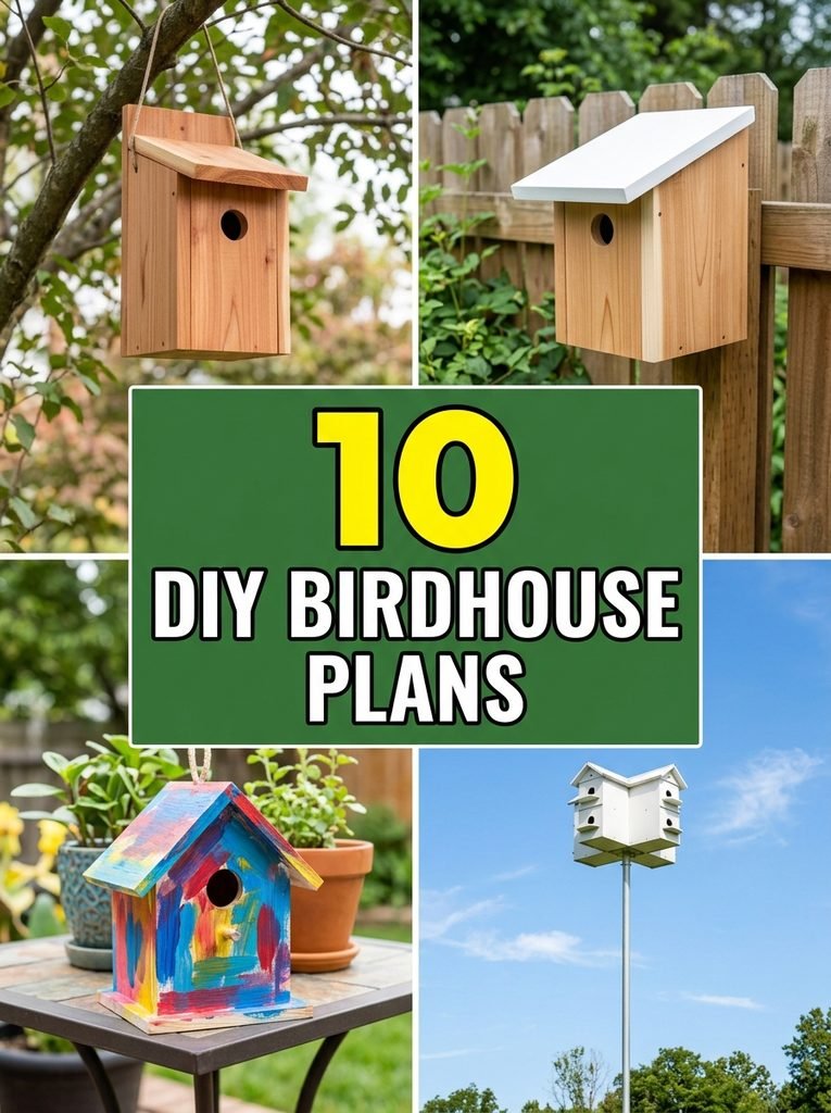 10 DIY Birdhouse Plans