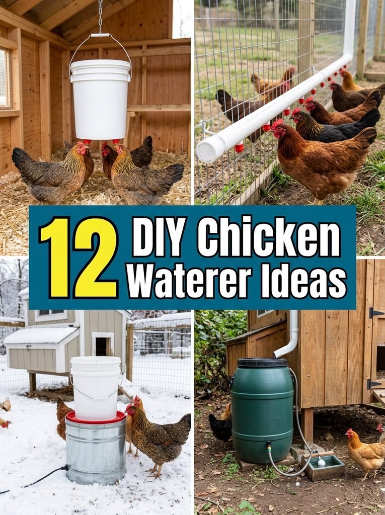 12 DIY Chicken Waterer Ideas