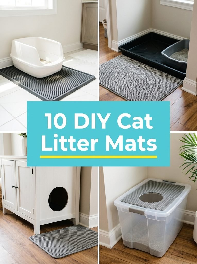 10 DIY Cat Litter Mats