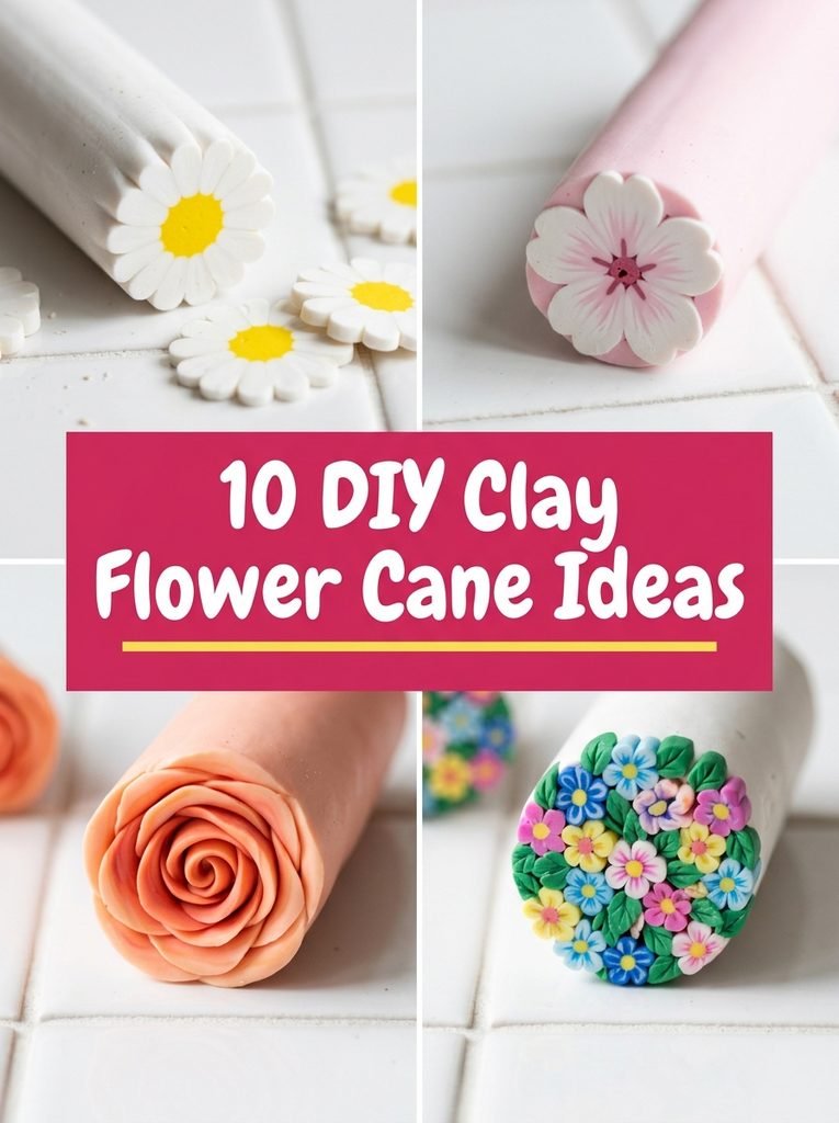 10 DIY Clay Flower Cane Tutorials for Beginners, Step by Step