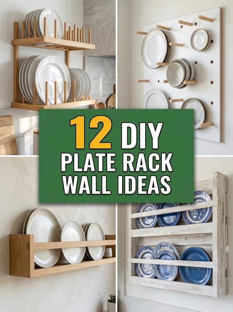 12 DIY Plate Rack Wall Ideas