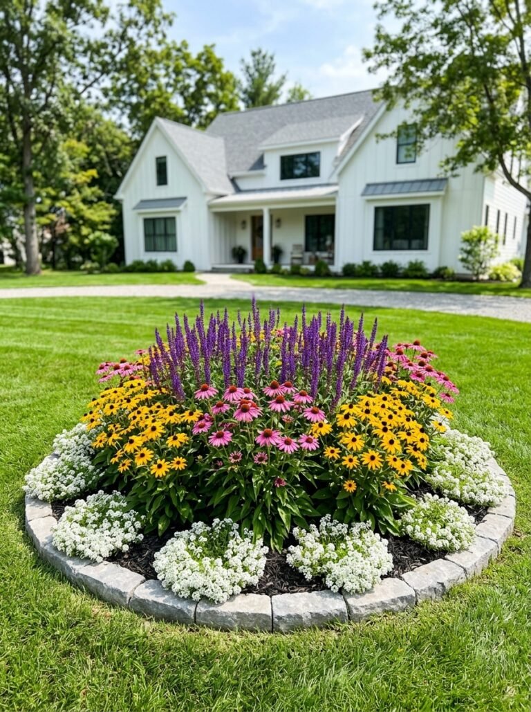 Circular Flower Bed Ideas for a Stunning Front Yard