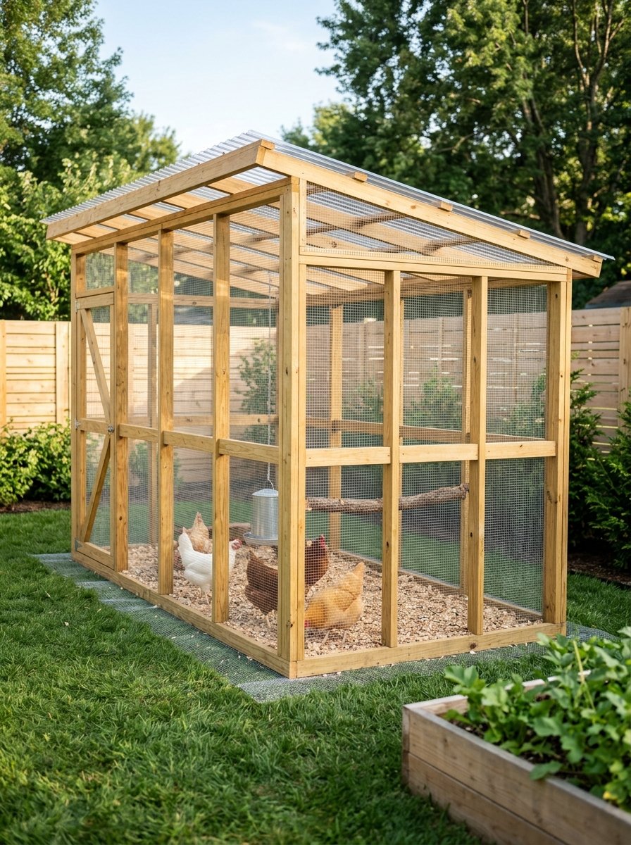 8x12 walk-in chicken run DIY plans PDF
