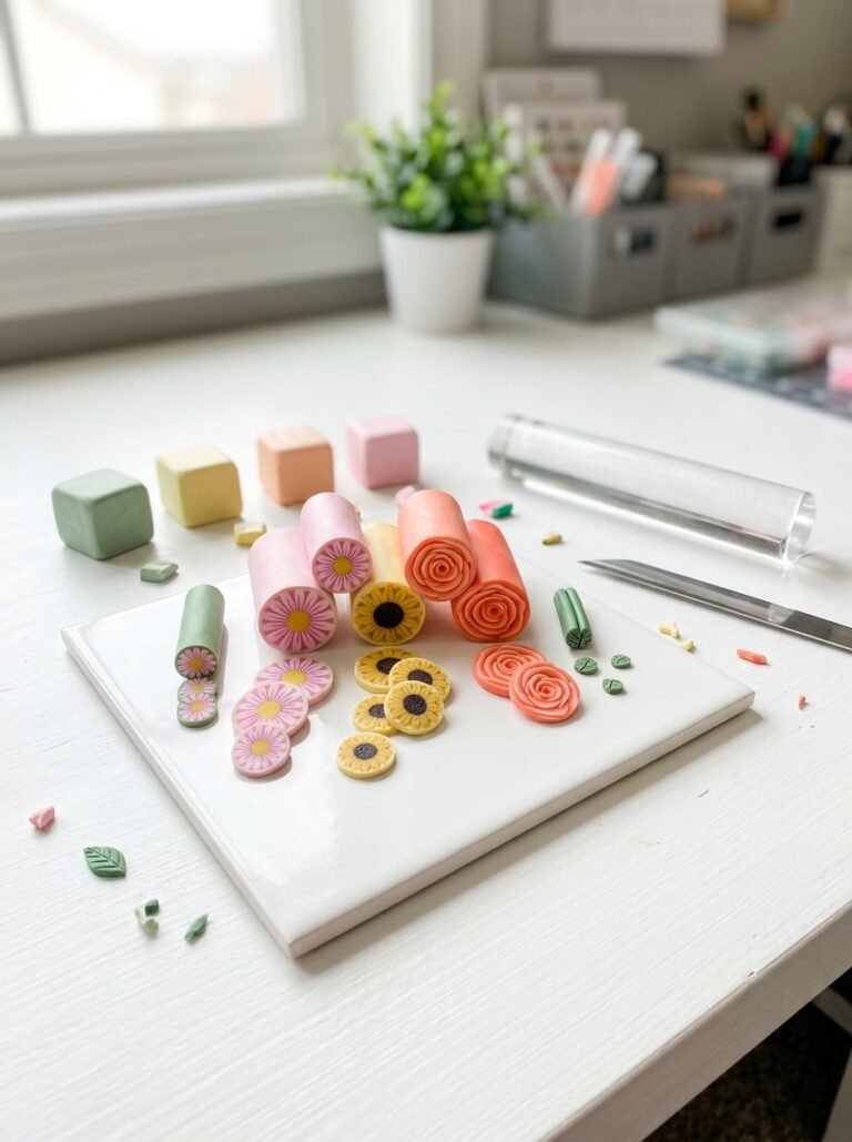 DIY Clay Flower Cane Tutorials for Beginners, Step by Step