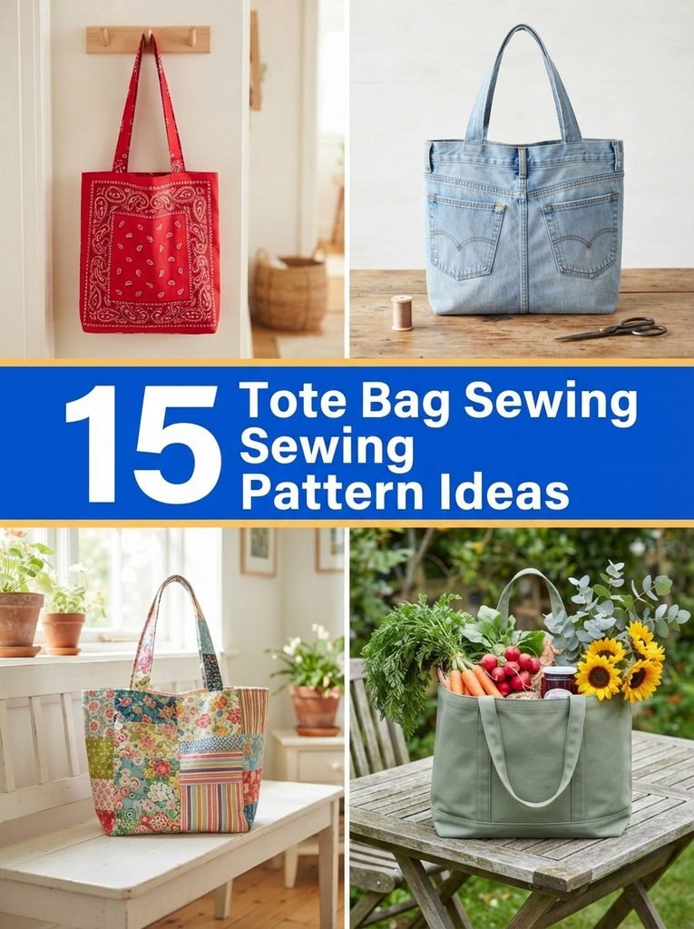 15 Tote Bag Sewing Pattern Ideas Free and Easy to Sew