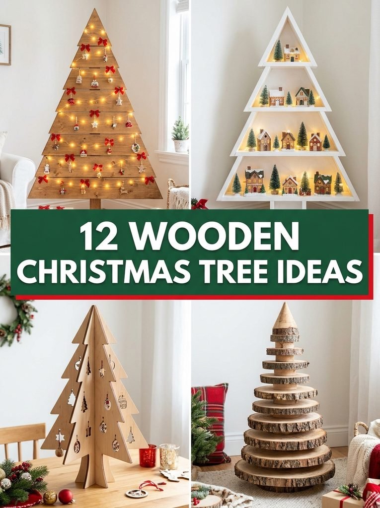 12 Wooden Christmas Tree Ideas to DIY, Decorate or Buy